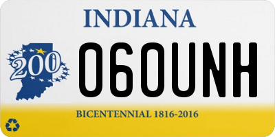 IN license plate 060UNH