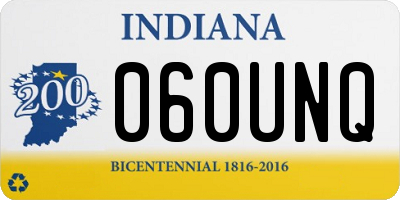 IN license plate 060UNQ