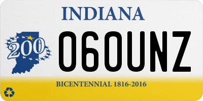 IN license plate 060UNZ