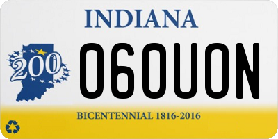 IN license plate 060UON