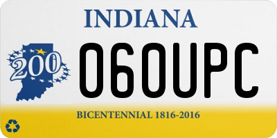 IN license plate 060UPC