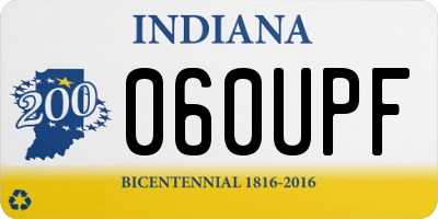 IN license plate 060UPF
