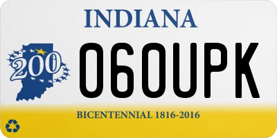 IN license plate 060UPK