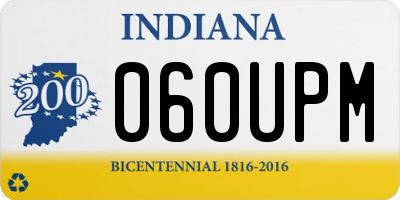 IN license plate 060UPM