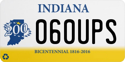 IN license plate 060UPS