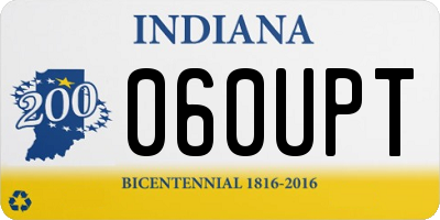 IN license plate 060UPT