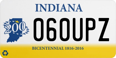 IN license plate 060UPZ