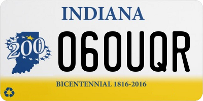 IN license plate 060UQR