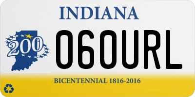 IN license plate 060URL