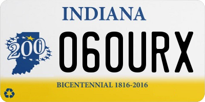 IN license plate 060URX