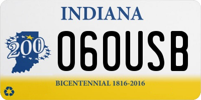 IN license plate 060USB