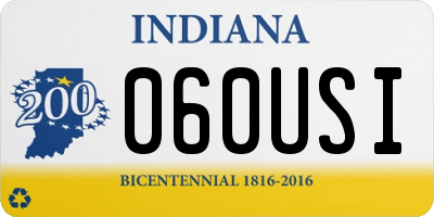 IN license plate 060USI