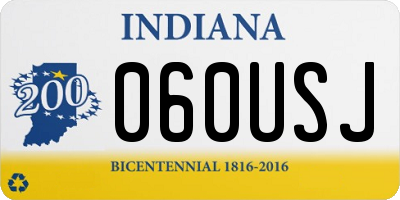 IN license plate 060USJ