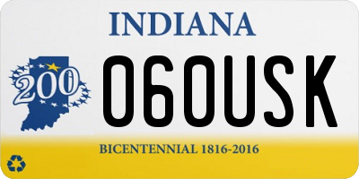 IN license plate 060USK