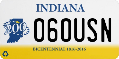 IN license plate 060USN