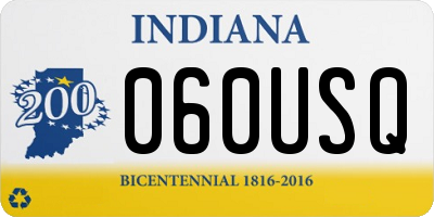 IN license plate 060USQ