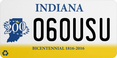 IN license plate 060USU