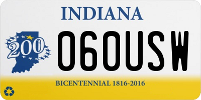 IN license plate 060USW