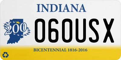 IN license plate 060USX