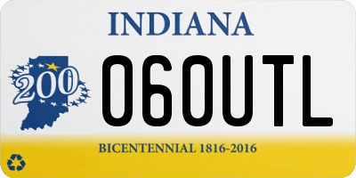 IN license plate 060UTL
