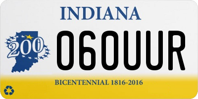 IN license plate 060UUR