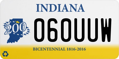 IN license plate 060UUW