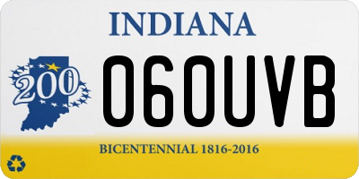 IN license plate 060UVB