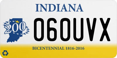 IN license plate 060UVX