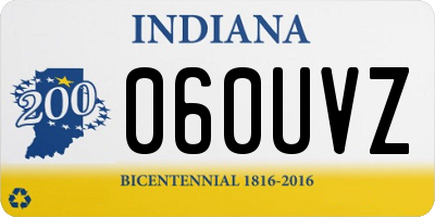 IN license plate 060UVZ