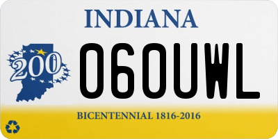 IN license plate 060UWL