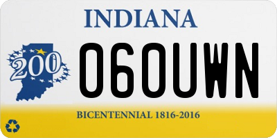IN license plate 060UWN