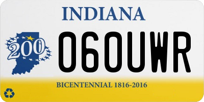 IN license plate 060UWR