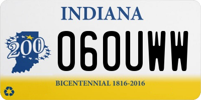 IN license plate 060UWW