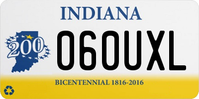 IN license plate 060UXL