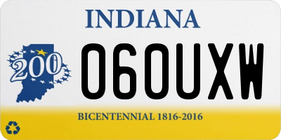 IN license plate 060UXW