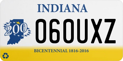 IN license plate 060UXZ
