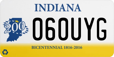 IN license plate 060UYG