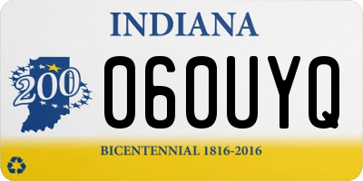 IN license plate 060UYQ