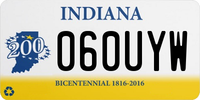 IN license plate 060UYW