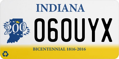 IN license plate 060UYX