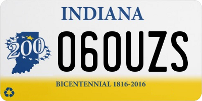 IN license plate 060UZS