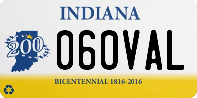 IN license plate 060VAL