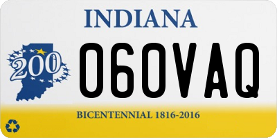IN license plate 060VAQ