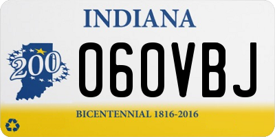 IN license plate 060VBJ