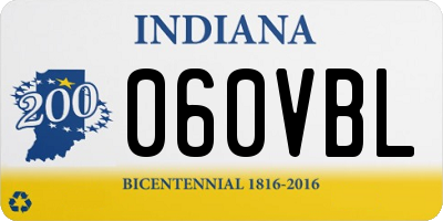 IN license plate 060VBL