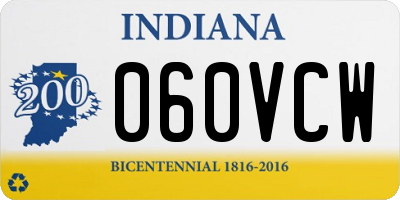 IN license plate 060VCW