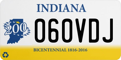 IN license plate 060VDJ