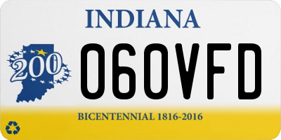 IN license plate 060VFD