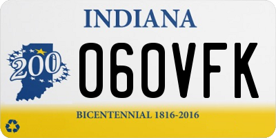 IN license plate 060VFK