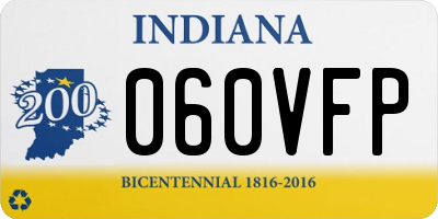 IN license plate 060VFP